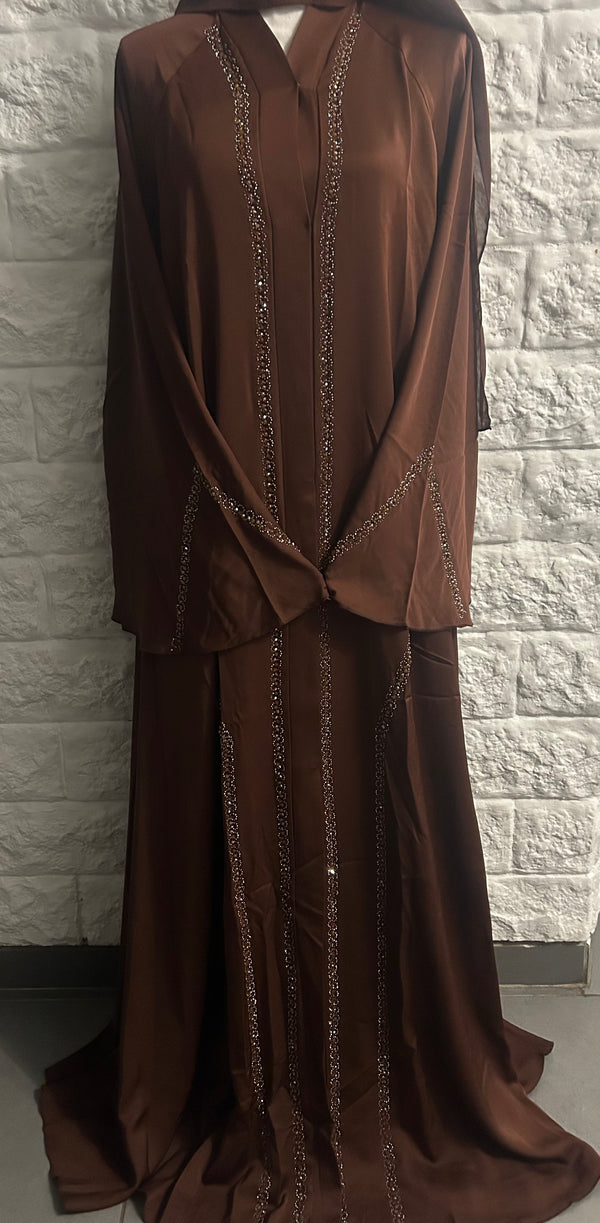 Abaya Jasmine (marron)