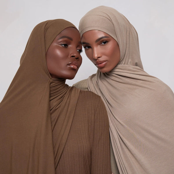 Hijab en jersey premium – 29 couleurs | Long, élastique et confortable.